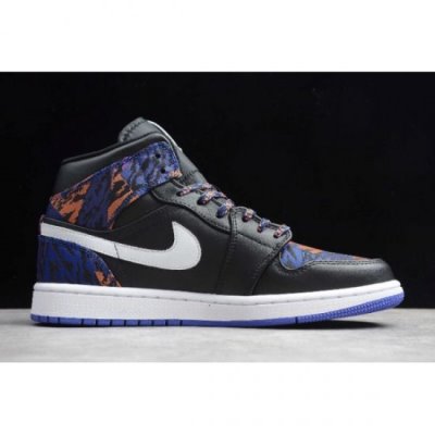 Nike Air Jordan 1 Mid Se Siyah / Mor Basketbol Ayakkabısı Türkiye - 371Z1DJ0